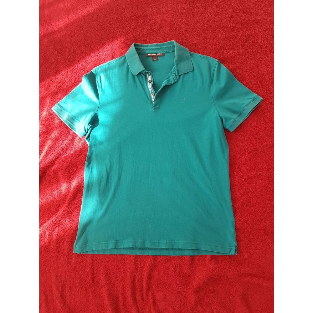 Michael Kors Polo Shirt Men's Green Subtle Logo